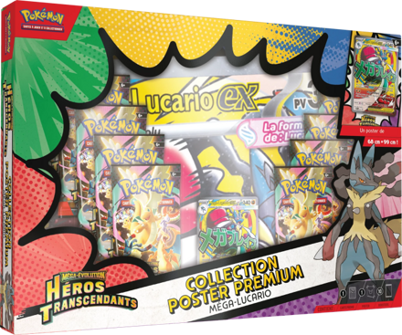 Pokémon – ME02.5 ‘Héros Transcendants’ Premium Poster Collection – Mega Lucario ex
