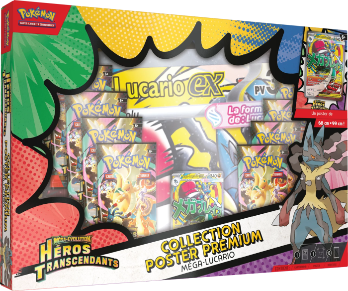 Pokémon – ME02.5 ‘Héros Transcendants’ Premium Poster Collection – Mega Lucario ex